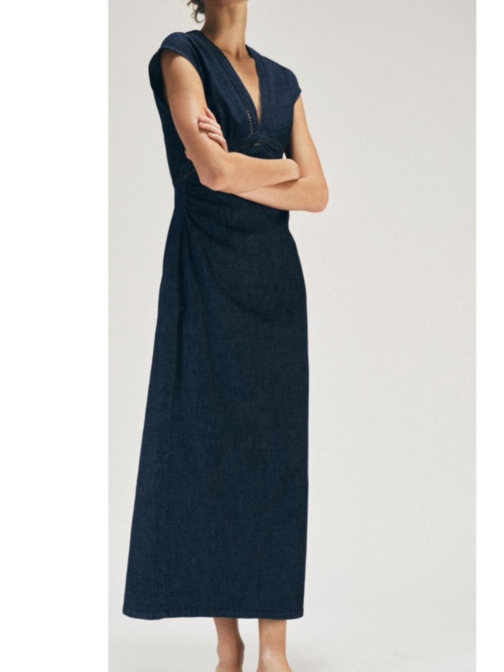 Zara Navy Blue Midi Dress